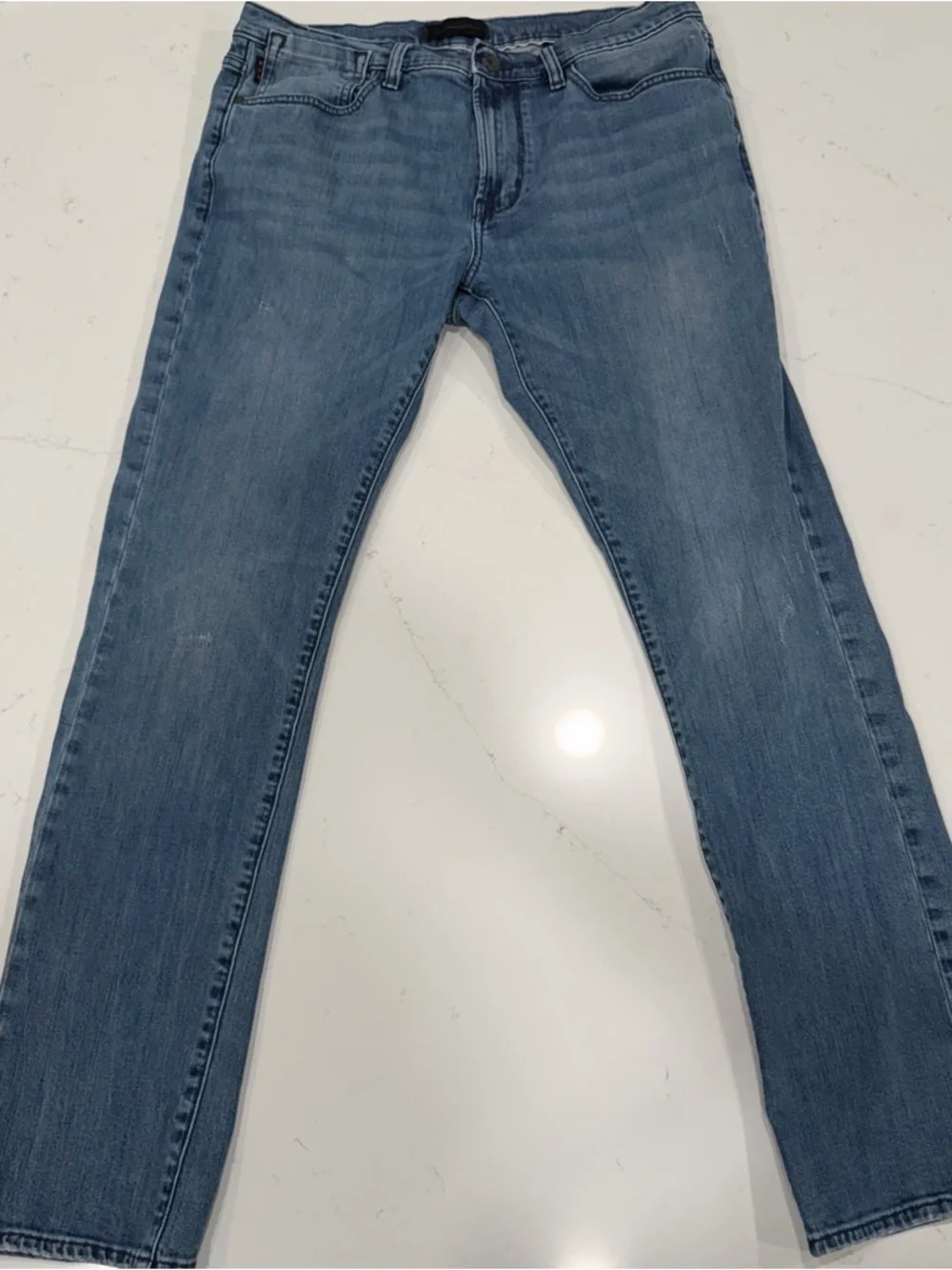 John Varvatos Men’s Bowery Slim Straight Fit Blue Jeans 34x32